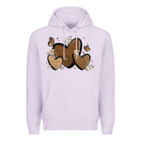 Lilac melanin hearts Premium Hoodie - MaliasSmallBusiness