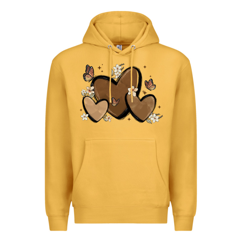 Melanin Hearts Premium Hoodie by MaliasSmallBusiness | Teevron