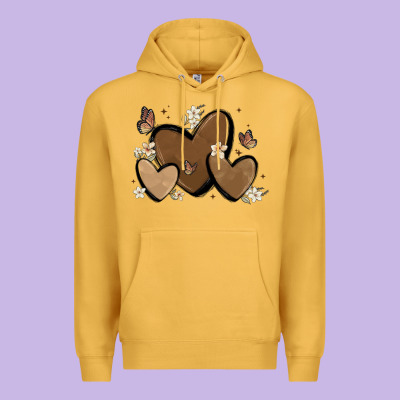 Melanin Hearts Premium Hoodie Designed By Maliassmallbusiness
