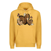 Mustard melanin hearts Premium Hoodie - MaliasSmallBusiness