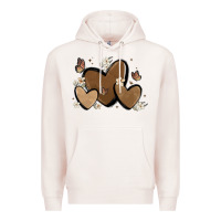Pale Pink melanin hearts Premium Hoodie - MaliasSmallBusiness