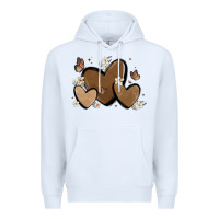 White melanin hearts Premium Hoodie - MaliasSmallBusiness