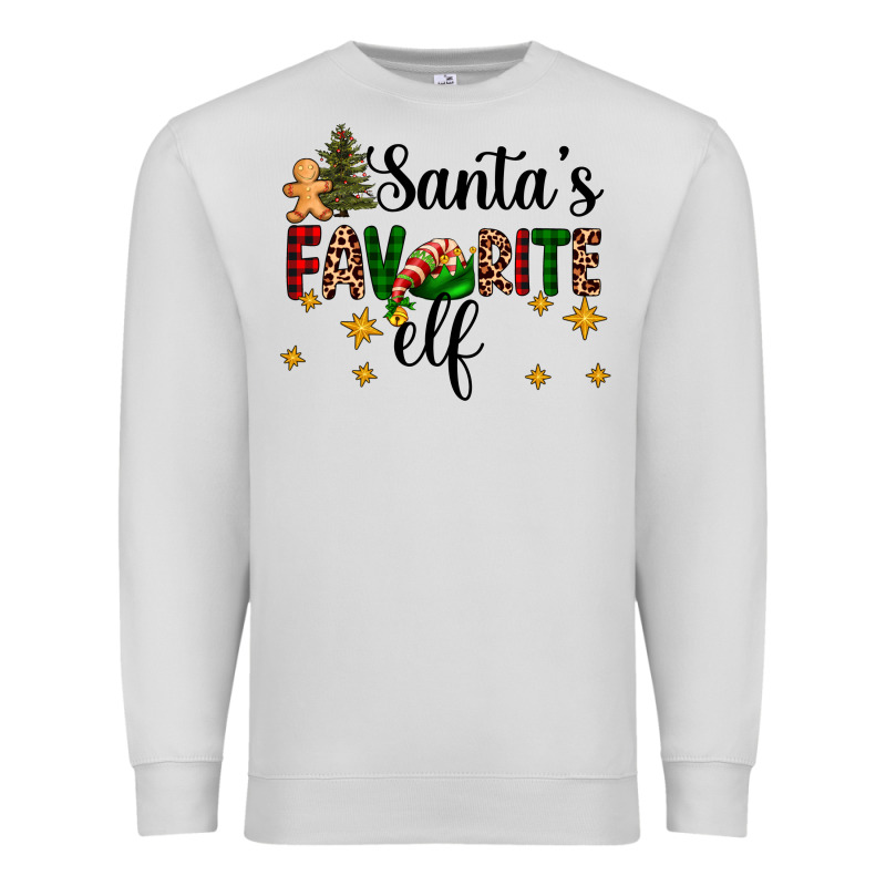 Santa's Favorite Elf Premium Sweatshirt by AdoDesignShop | Teevron