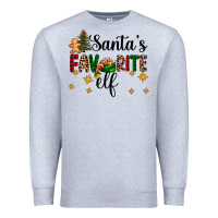 Heather Grey santa's favorite elf Premium Sweatshirt - AdoDesignShop