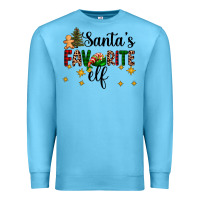 Ocean Blue santa's favorite elf Premium Sweatshirt - AdoDesignShop