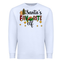 White santa's favorite elf Premium Sweatshirt - AdoDesignShop