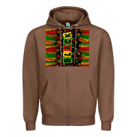Chestnut Black license letters  juneteenth Zipper Hoodie - Zillion Design Studio