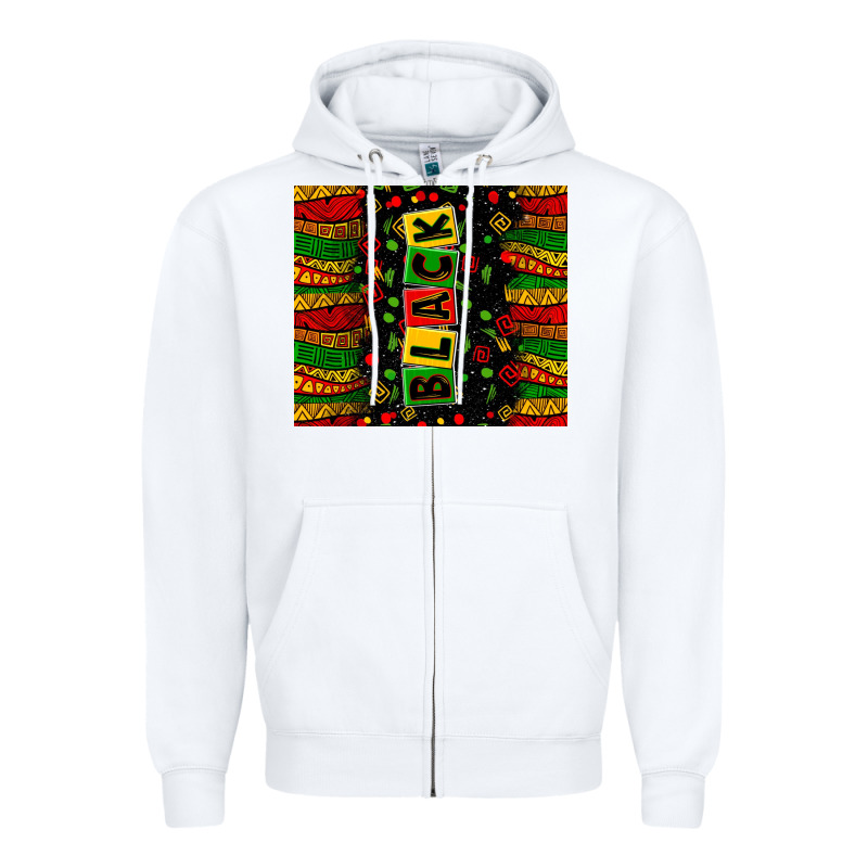 Black License Letters  Juneteenth Zipper Hoodie by Zillion Design Studio | Teevron