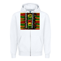 White Black license letters  juneteenth Zipper Hoodie - Zillion Design Studio