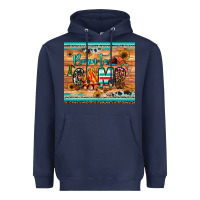 Navy born to camp Heavyweight Hoodie - JahusDesignShop