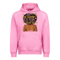 Fuchsia Pink i love the woman i've become because i fought to b Urban Hoodie - MaliasSmallBusiness