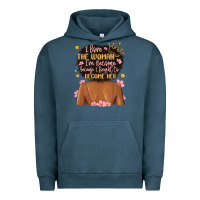 Pigment Midnight Navy i love the woman i've become because i fought to b Urban Hoodie - MaliasSmallBusiness