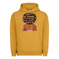 Pigment Peanut Butter i love the woman i've become because i fought to b Urban Hoodie - MaliasSmallBusiness