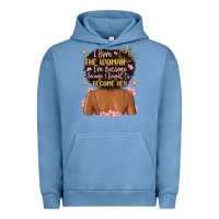 Pigment Pebble Blue i love the woman i've become because i fought to b Urban Hoodie - MaliasSmallBusiness