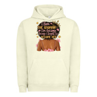 Pigment Pistachio i love the woman i've become because i fought to b Urban Hoodie - MaliasSmallBusiness