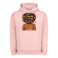 Pigment Salmon i love the woman i've become because i fought to b Urban Hoodie - MaliasSmallBusiness