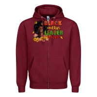 Burgundy Black mother leader queen juneteenth Zipper Hoodie - Zillion Design Studio