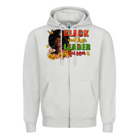 Dove Grey Black mother leader queen juneteenth Zipper Hoodie - Zillion Design Studio