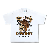 White the lonely cowboy club Urban Heavy Tee - MaliasSmallBusiness