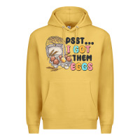 Antique Gold psst i got them eggs Premium Hoodie - MaliasSmallBusiness