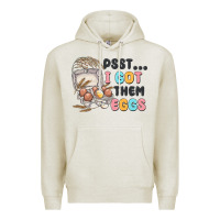 Oatmeal Heather psst i got them eggs Premium Hoodie - MaliasSmallBusiness
