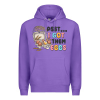 Purple psst i got them eggs Premium Hoodie - MaliasSmallBusiness