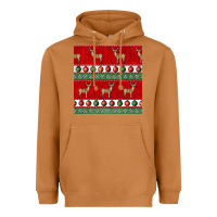 Meerkat christmas deer and ornaments seamless pattern Heavyweight Hoodie - BundleAndBundleShop