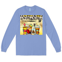 Colony Blue bus driver coffee cups Long Sleeve Tee - Zillion Design Studio
