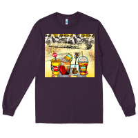 Plum bus driver coffee cups Long Sleeve Tee - Zillion Design Studio