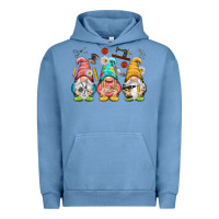 Pigment Pebble Blue crafter gnomies Urban Hoodie - NancyCooperArtShop