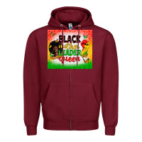 Burgundy Black mother leader Zipper Hoodie - Zillion Design Studio