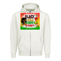 Oatmeal Heather Black mother leader Zipper Hoodie - Zillion Design Studio