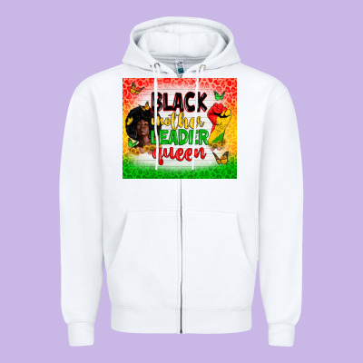 Black Mother Leader Zipper Hoodie Designed By Zillion Design Studio