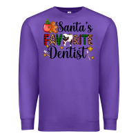 Purple santa's favorite dentist Premium Sweatshirt - AdoDesignShop