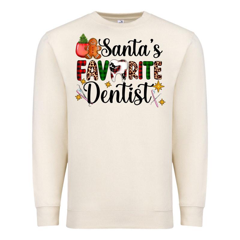 Santa's Favorite Dentist Premium Sweatshirt by AdoDesignShop | Teevron