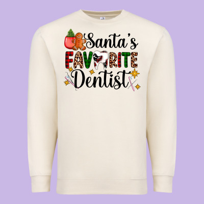 Santa's Favorite Dentist Premium Sweatshirt Designed By Adodesignshop