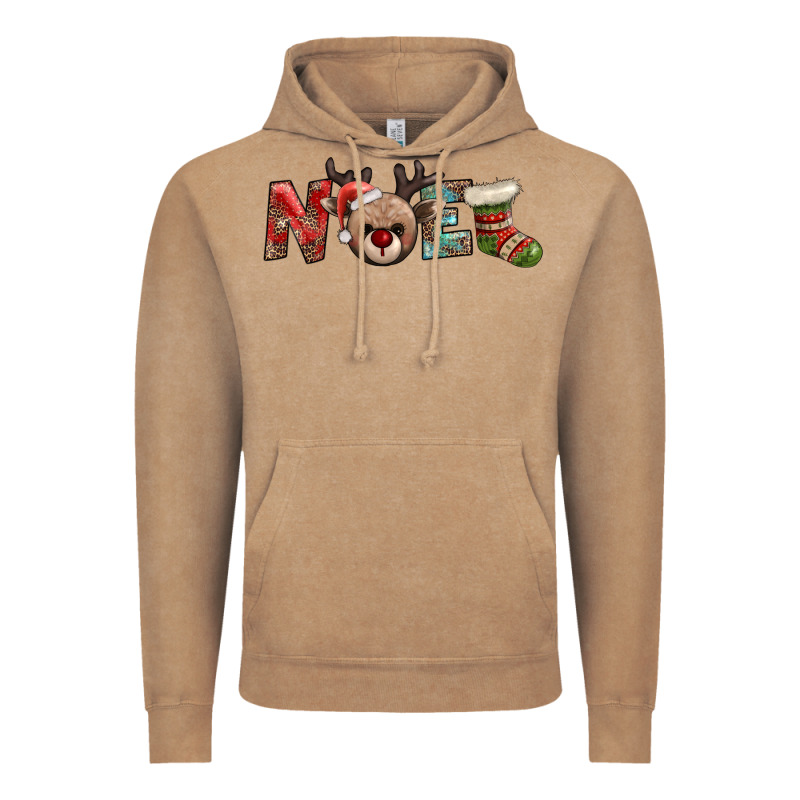 Noel With Sock And Reindeer Vintage Hoodie by AdoDesignShop | Teevron