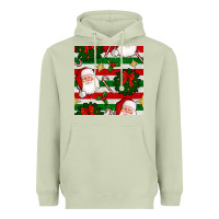 Matcha christmas  santa clause and ornaments seamless  pattern Heavyweight Hoodie - BundleAndBundleShop
