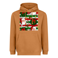 Meerkat christmas  santa clause and ornaments seamless  pattern Heavyweight Hoodie - BundleAndBundleShop