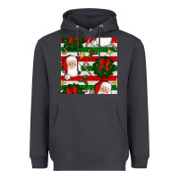 Smoke christmas  santa clause and ornaments seamless  pattern Heavyweight Hoodie - BundleAndBundleShop