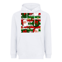 White christmas  santa clause and ornaments seamless  pattern Heavyweight Hoodie - BundleAndBundleShop