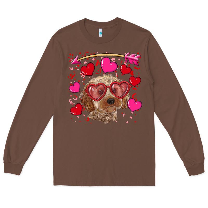 Valentine's Day Cockapoo Long Sleeve Tee by RanaPortraitStore | Teevron