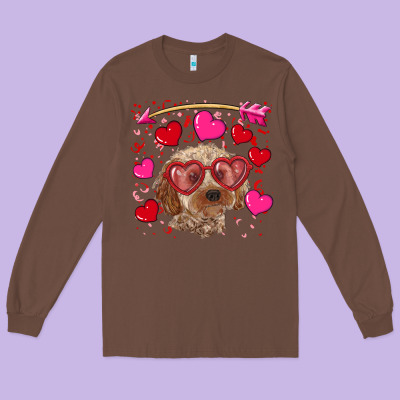 Long Sleeve Tee valentine's day cockapoo