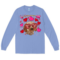 Colony Blue valentine's day cockapoo Long Sleeve Tee - RanaPortraitStore
