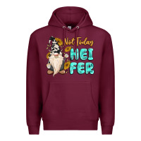 Burgundy not today heifer cow gnome Premium Hoodie - MaliasSmallBusiness