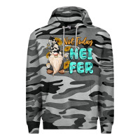 Slate Camo not today heifer cow gnome Premium Hoodie - MaliasSmallBusiness