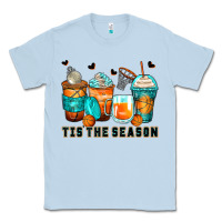 Dusty Blue tis' the season basketball coffee cups Classic Tee - Zillion Design Studio