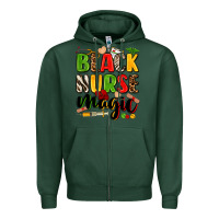 Sports Green Black Nurse magic juneteenth Zipper Hoodie - Zillion Design Studio