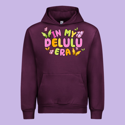 In My Delulu Era Urban Hoodie Designed By Maliassmallbusiness