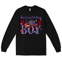 Black American boy with cowboy Long Sleeve Tee - texasbilliewilder